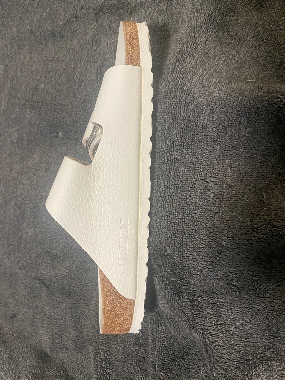 NWT BIRKENSTOCK Big Buckle White Natural Leather Sandals Women's US 11 Narrow - Picture 7 of 16